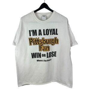 Vintage Y2K I’m A Pittsburgh Fan Win Or Lose Sports Graphic Shirt Size XL